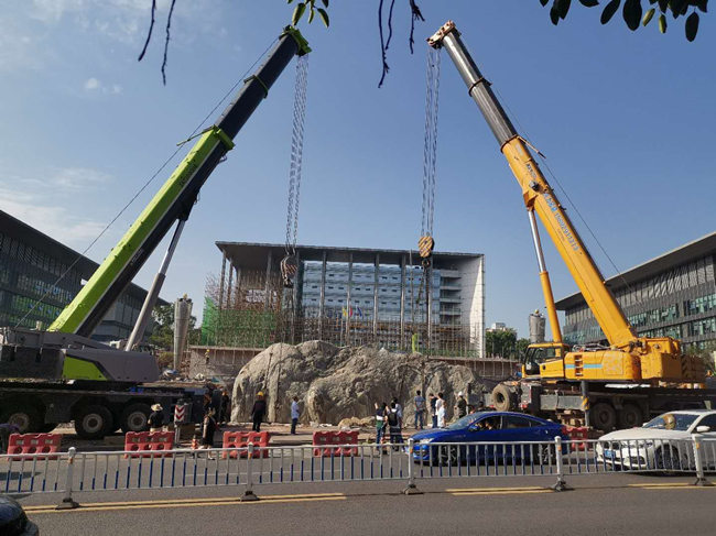 洪泽风景石吊装搬运